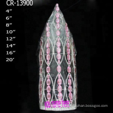 Custom Size Tall Pink Stone Pageant Crowns